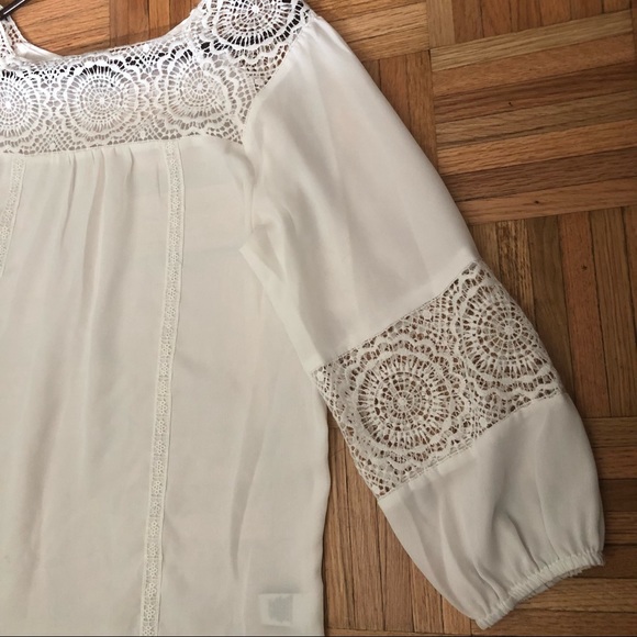 COUNTERPARTS Cream Women”s Top Sz M - Picture 3 of 9